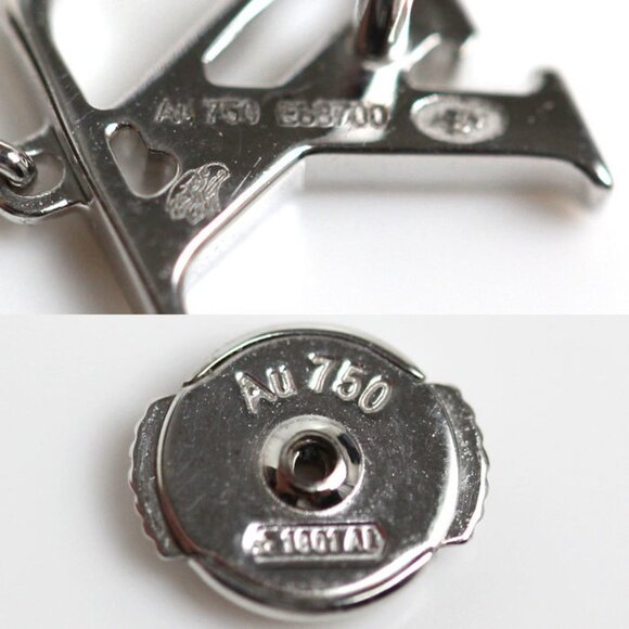 LOUIS VUITTON White Gold Diamond Earrings - Picture 4 of 4